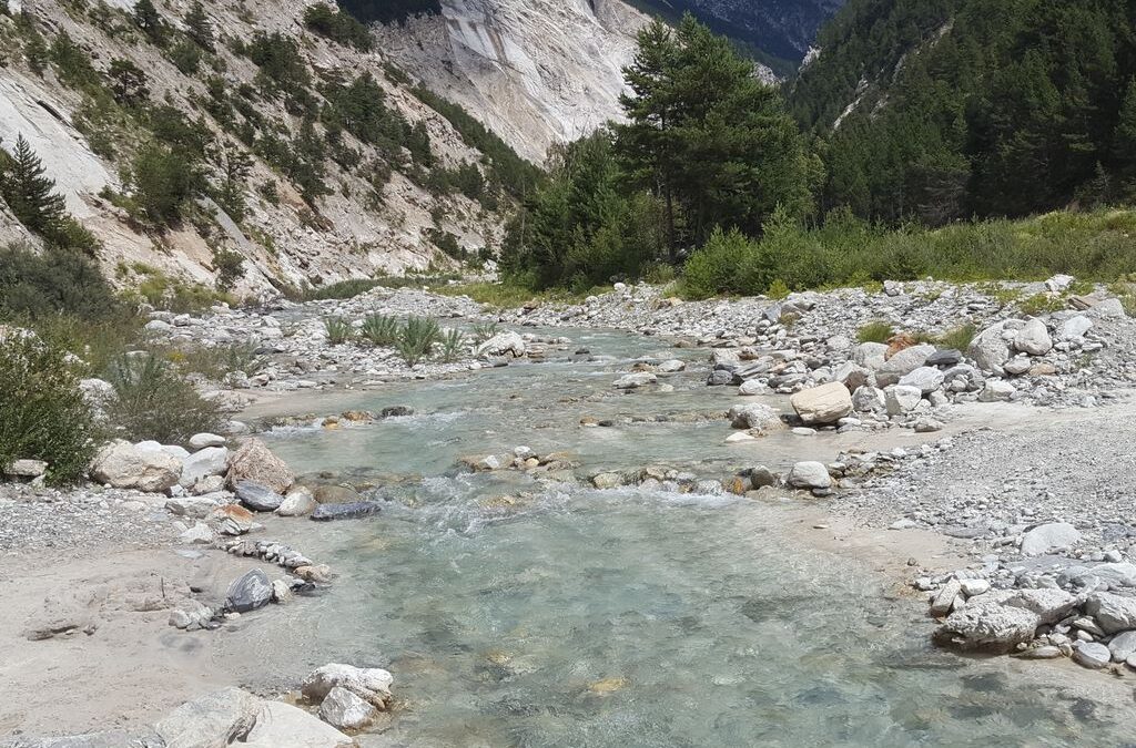 Mesure de débits de deux torrents de montagne dans les Alpes